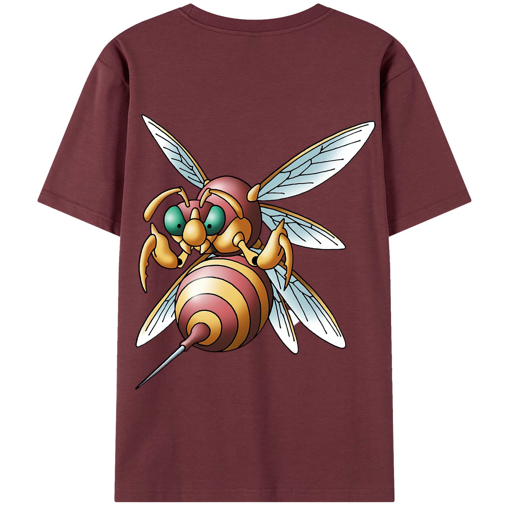（画像用） ドラゴンクエスト Doragon Kuesuto Dragon Quest 綿100％半袖Tシャツ（背面プリント）